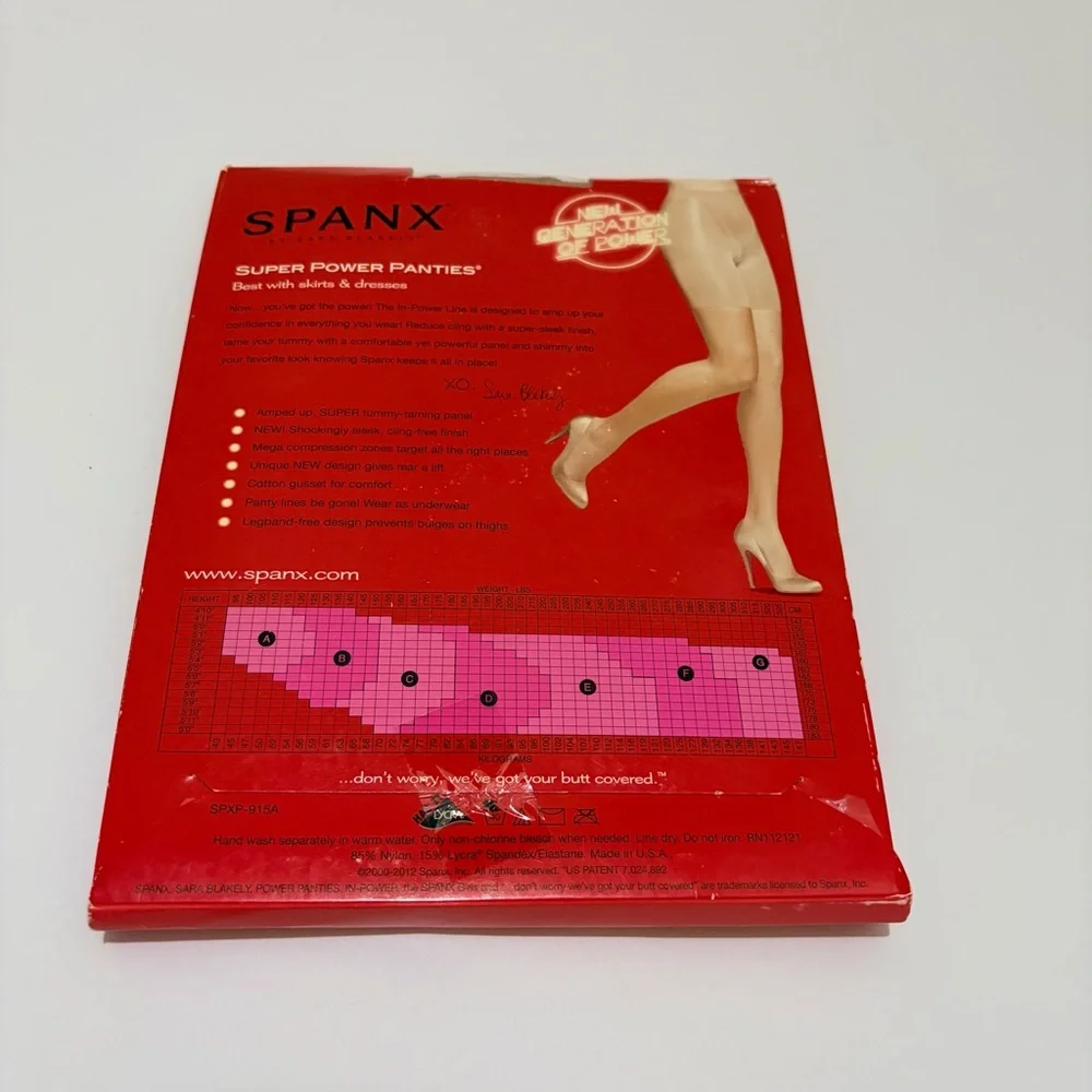 SPANX In-Power Line Super Power Panties,‎ Sz. F, Nude NWT